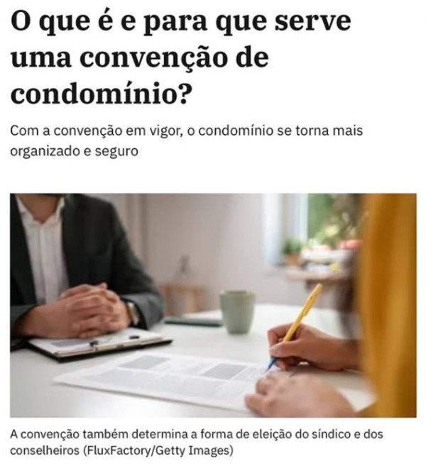 Conveno de Condomnio serve pra qu?